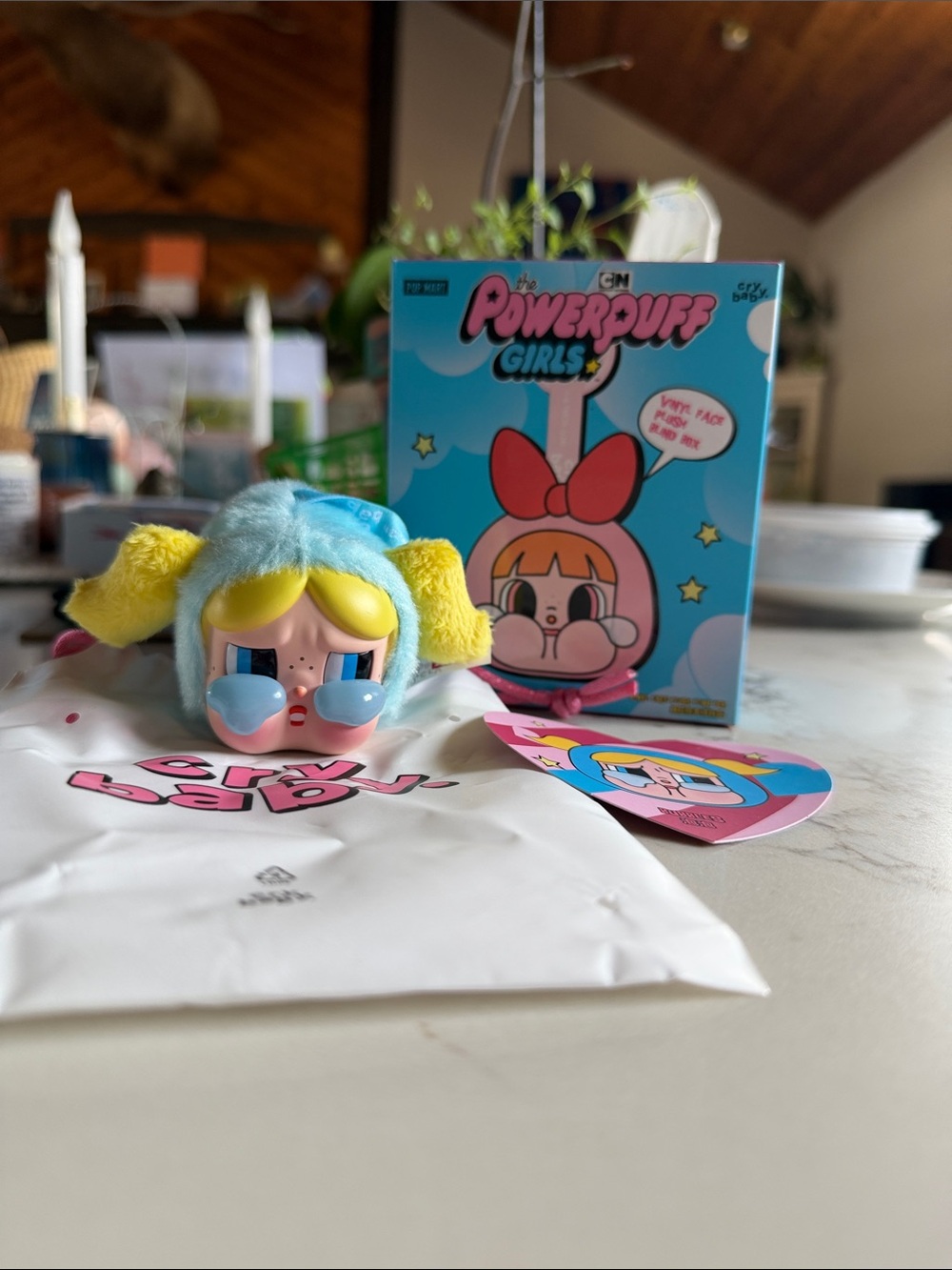 Powerpuff Girls Bubbles Plush Vinyl Figure - Blue, Yellow, Pink